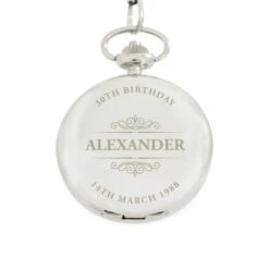 Personalised Classic Pocket Fob Watch -PERSONALISE STORE p0102u78 4