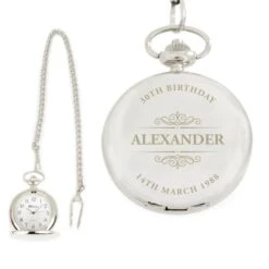 Personalised Classic Pocket Fob Watch -PERSONALISE STORE p0102u78 5