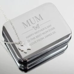 Personalised Box And Butterfly Necklace -PERSONALISE STORE p0102u88 3