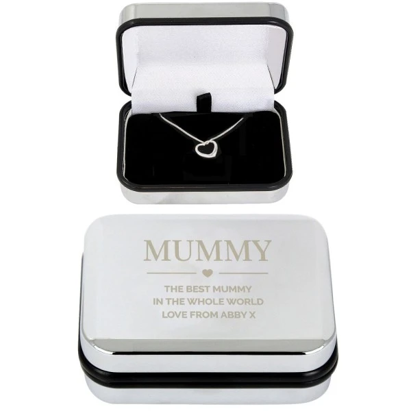 Personalised Box And Heart Necklace 2 Personalised Box And Heart Necklace - Image 2