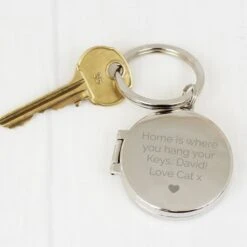 Personalised Heart Motif Round Photo Keyring -PERSONALISE STORE p0102u92 4