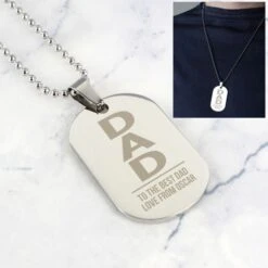 Personalised Dad Stainless Steel Dog Tag Necklace -PERSONALISE STORE p0102v05 6