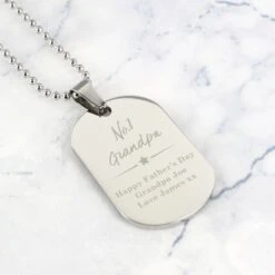 Personalised No.1 Stainless Steel Dog Tag Necklace -PERSONALISE STORE p0102v09 6