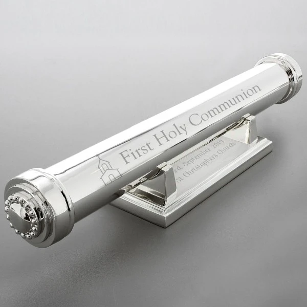 Personalised First Holy Communion Silver Plated Certificate Holder 1 Personalised First Holy Communion Silver Plated Certificate Holder