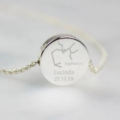 Personalised Sagittarius Zodiac Star Sign Silver Tone Necklace (November 22nd - December 21st) 12 Personalised Sagittarius Zodiac Star Sign Silver Tone Necklace (November 22nd - December 21st) -PERSONALISE STORE p0102v33 3