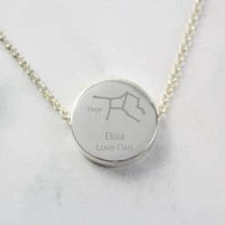 Personalised Virgo Zodiac Star Sign Silver Tone Necklace (August 23rd - September 22nd) -PERSONALISE STORE p0102v35 3