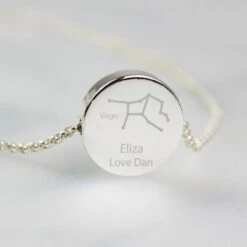 Personalised Virgo Zodiac Star Sign Silver Tone Necklace (August 23rd - September 22nd) -PERSONALISE STORE p0102v35 6