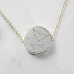 Personalised Capricorn Zodiac Star Sign Silver Tone Necklace (December 22nd - 19th January) 11 Personalised Capricorn Zodiac Star Sign Silver Tone Necklace (December 22nd - 19th January) -PERSONALISE STORE p0102v36 2