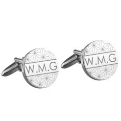 Personalised Geometric Round Cufflinks -PERSONALISE STORE p0102v46 5