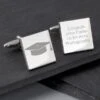 Personalised Graduation Square Cufflinks