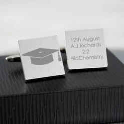 Personalised Graduation Square Cufflinks -PERSONALISE STORE p0102v49 5