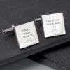 Personalised Tie The Knot Square Cufflinks