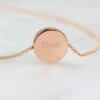 Personalised Any Name Rose Gold Tone Disc Necklace