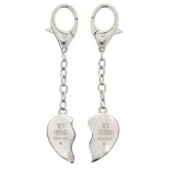 Personalised Best Friends Two Hearts Keyring 8 Personalised Best Friends Two Hearts Keyring -PERSONALISE STORE p0102v97 3