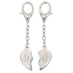 Personalised Any Message Two Hearts Keyring -PERSONALISE STORE p0102v99 3