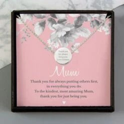 Personalised Mum Sentiment Silver Tone Necklace And Box 6 Personalised Mum Sentiment Silver Tone Necklace And Box -PERSONALISE STORE p0102w09 2