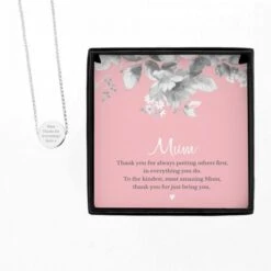Personalised Mum Sentiment Silver Tone Necklace And Box 7 Personalised Mum Sentiment Silver Tone Necklace And Box -PERSONALISE STORE p0102w09 3