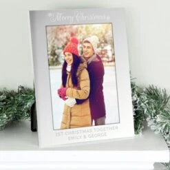 Personalised Silver 5x7 Merry Christmas Photo Frame -PERSONALISE STORE p0102w41 3