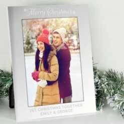 Personalised Silver 5x7 Merry Christmas Photo Frame -PERSONALISE STORE p0102w41 5