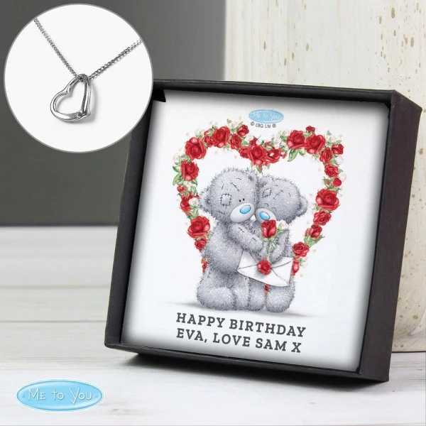 Personalised Me To You Valentine Sentiment Heart Necklace And Box 5 Personalised Me To You Valentine Sentiment Heart Necklace And Box - Image 5
