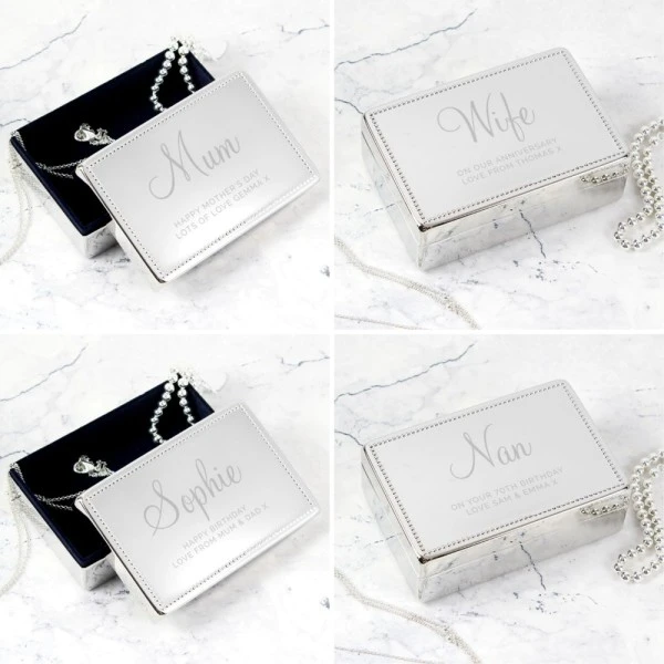 Personalised Rectangular Jewellery Box 4 Personalised Rectangular Jewellery Box - Image 4