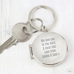 Personalised Free Text Round Photo Keyring -PERSONALISE STORE p0102w73 4