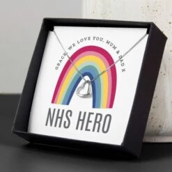 Personalised Rainbow Sentiment Silver Tone Necklace And Box 6 Personalised Rainbow Sentiment Silver Tone Necklace And Box -PERSONALISE STORE p0102w76 2