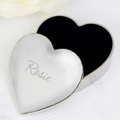Personalised Name Only Heart Trinket Box -PERSONALISE STORE p0102w79 2
