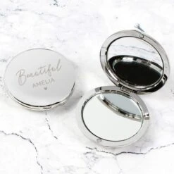 Personalised Beautiful Compact Mirror -PERSONALISE STORE p0102w82 2
