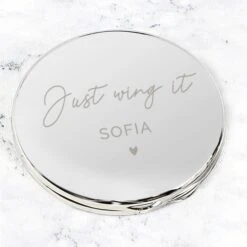 Personalised Beautiful Compact Mirror -PERSONALISE STORE p0102w82 4