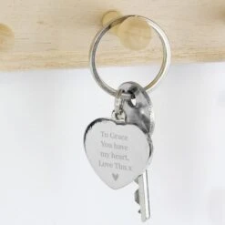 Personalised Free Text Diamante Heart Keyring -PERSONALISE STORE p0102w85 5