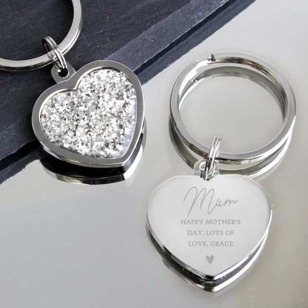 Personalised Name And Message Diamante Heart Keyring 3 Personalised Name And Message Diamante Heart Keyring - Image 3