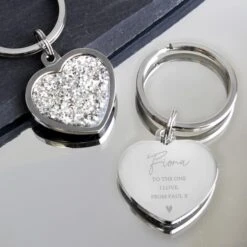 Personalised Name And Message Diamante Heart Keyring 10 Personalised Name And Message Diamante Heart Keyring -PERSONALISE STORE p0102w86 4