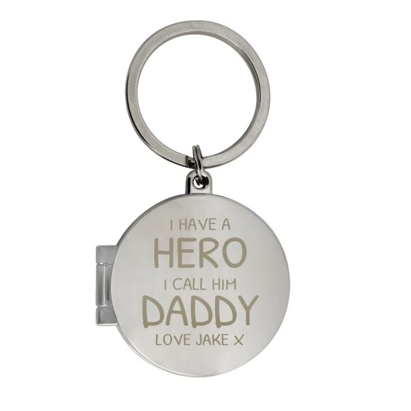 Personalised I Have A Hero Round Photo Keyring 2 Personalised I Have A Hero Round Photo Keyring - Image 2