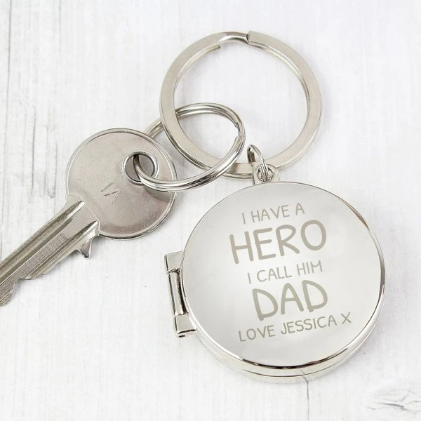 Personalised I Have A Hero Round Photo Keyring 3 Personalised I Have A Hero Round Photo Keyring - Image 3