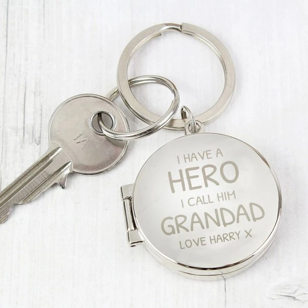 Personalised I Have A Hero Round Photo Keyring 4 Personalised I Have A Hero Round Photo Keyring - Image 4