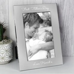 Personalised Free Text 7 X 5 Silver Photo Frame