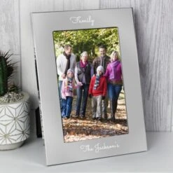 Personalised Free Text 7 X 5 Silver Photo Frame -PERSONALISE STORE p0102x06 4
