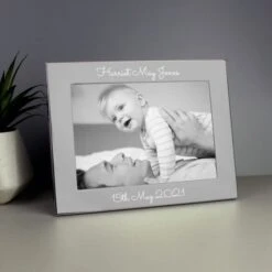 Personalised Free Text 5 X 7 Silver Photo Frame -PERSONALISE STORE p0102x07 2