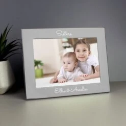 Personalised Free Text 5 X 7 Silver Photo Frame -PERSONALISE STORE p0102x07 3