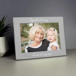 Personalised Free Text 5 X 7 Silver Photo Frame -PERSONALISE STORE p0102x07 7