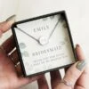 Personalised Botanical Sentiment Silver Tone Necklace And Box
