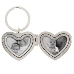 Personalised Floral Heart Photo Frame Keyring -PERSONALISE STORE p0102z25 5