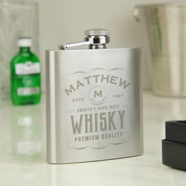 Personalised Whisky Hip Flask 1 Personalised Whisky Hip Flask