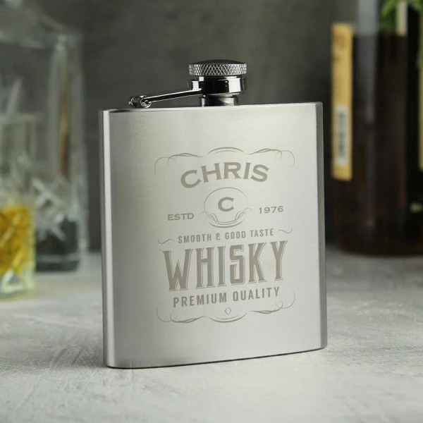 Personalised Whisky Hip Flask 2 Personalised Whisky Hip Flask - Image 2