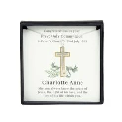 Personalised Floral Sentiment Cross Necklace And Box -PERSONALISE STORE p0102z51 4