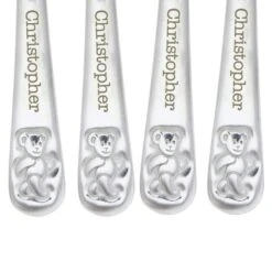 Personalised Teddy 4 Piece Embossed Cutlery Set -PERSONALISE STORE p010336 6