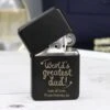 Personalised "World's Greatest Dad" Black Lighter