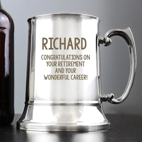 Personalised Free Text Stainless Steel Tankard 1 Personalised Free Text Stainless Steel Tankard
