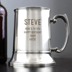 Personalised Free Text Stainless Steel Tankard 9 Personalised Free Text Stainless Steel Tankard -PERSONALISE STORE p0103c35 2